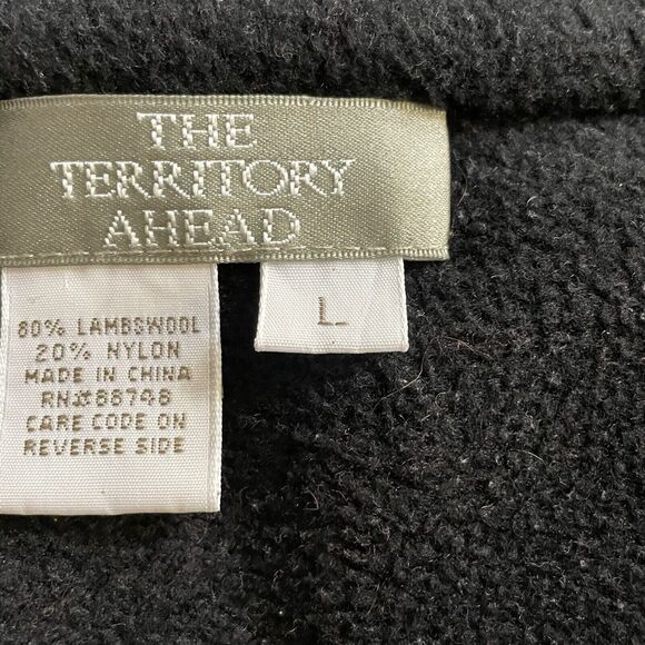 The Territory Ahead Vest Sweater Zip Up Lambswool Mock Neck Vintage Mens L - Picture 3 of 6